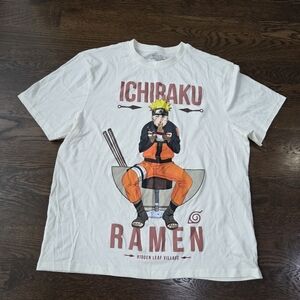 Naruto Ichiraku Ramen Graphic T-Shirt - White Sz.XL
